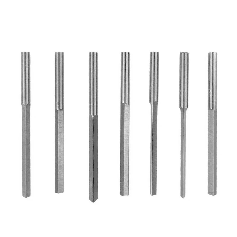 Tungsten Steel Engraving Cutter Set – Pneumatic Graver Jewelry Tools with Triangle & Spatula Blades for DIY Metal Crafting