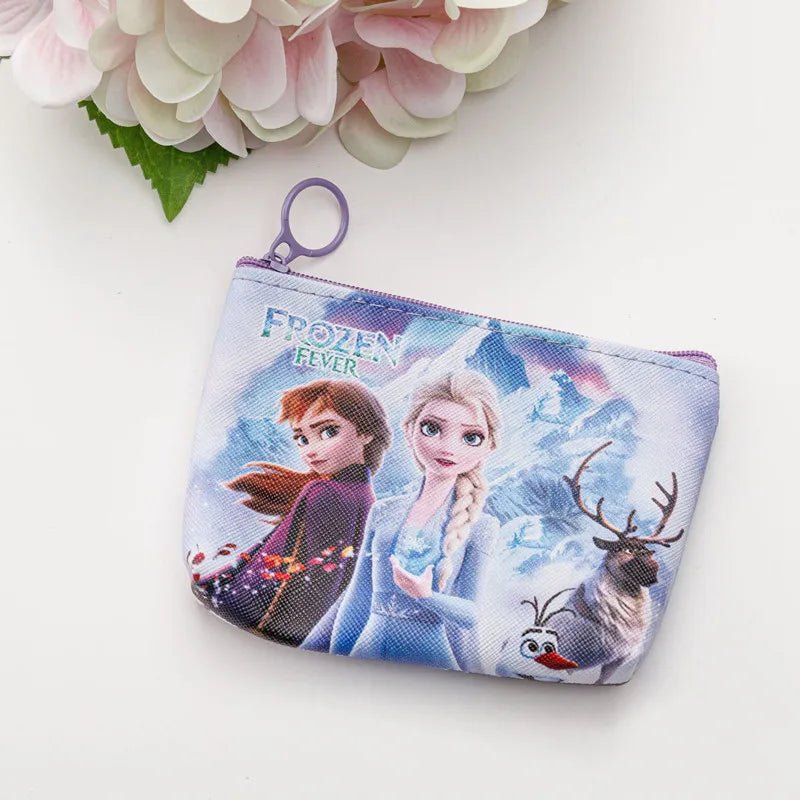 Disney Frozen Elsa & Sofia Coin Purse – Kawaii Princess Cartoon PU Wallet for Kids Gifts