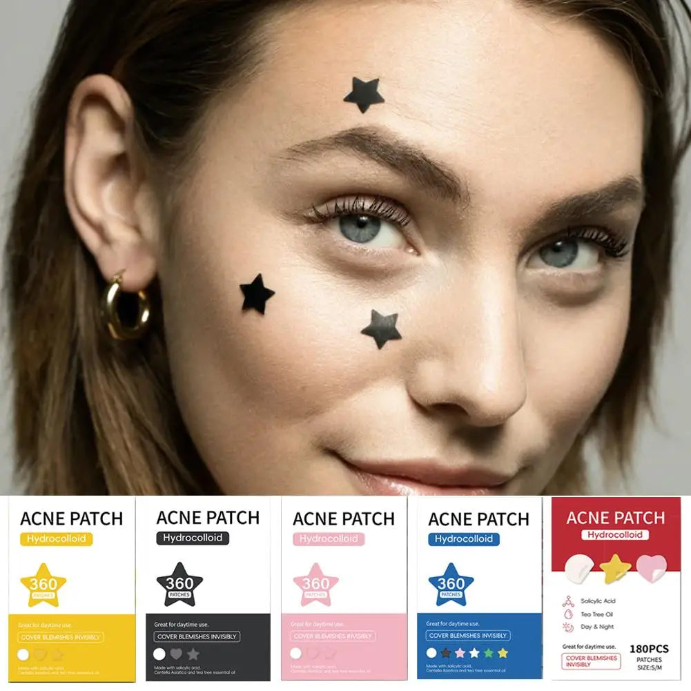 360PCS Colorful Invisible Pimple Removal Hydrocolloid Patches – Anti-Acne Spot Concealer Beauty Repair Stickers