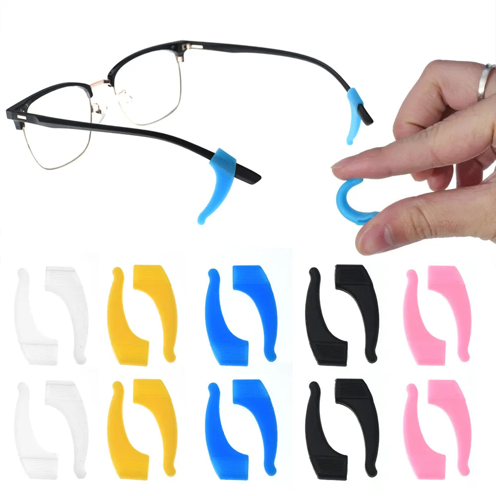20pcs Anti-Slip Silicone Ear Grip Glasses Eyeglasses Leg - Ear Hook Stopper Bracket Fastener Accessories, Temple Tip Eyewear Holder