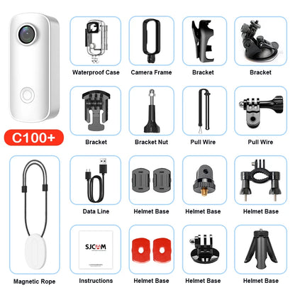 SJCAM C100/C100 Plus Mini Action Camera – 1080P & 4K WiFi Waterproof Sports DV Camcorder with H.265 Recording