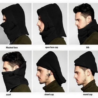 Unisex Winter Thermal Balaclava Hat – Waterproof Fleece Hood & Neck Warmer for Hiking & Outdoor Use