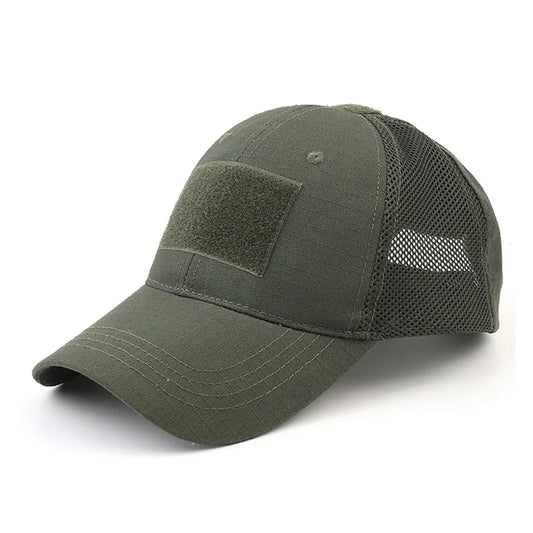 Outdoor Multicam Camouflage Adjustable Cap - Mesh Tactical Snapback Hat for Airsoft, Fishing, Hunting, Hiking, Basketball