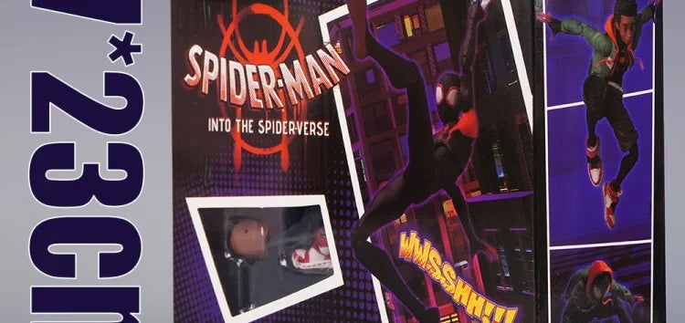 Miles Morales Spider-Man Action Figure — Into the Spider-Verse Collectible Toy for Kids Gift