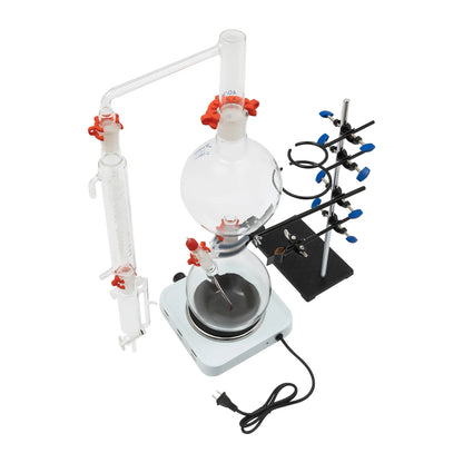 High Efficiency Lab Distillation Kit – 1000W Electric Stove, Safe Heating & Stable Design for Liquid Separation