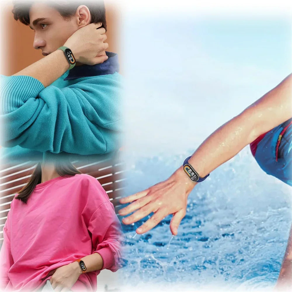 Waterproof Silicone Sport Strap for Xiaomi Mi Band 8/9 NFC – Replacement Smartwatch Bracelet