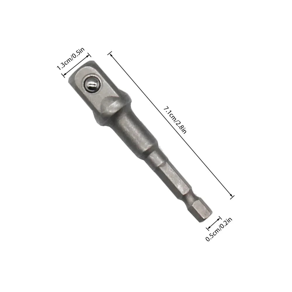 Scissor Jack Adapter — 1/2 Inch Chrome Vanadium Steel Wrench Tool for Automotive Jack & Impact Drill Sockets