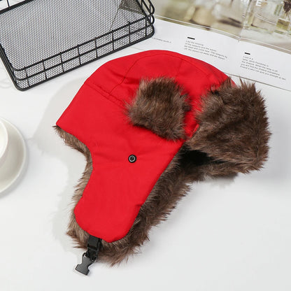 Men's and Women's Trapper Bomber Hats - Ushanka Winter Earflap Hat, Warm Plush Cap for Outdoor Sports, Skiing, Hunting, and Fishing