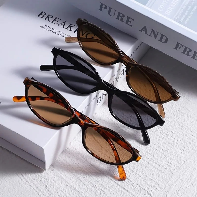 3 Pairs Women’s Summer Fashion Glasses - Stylish Daily Wear Decorative Eyewear for Photography and Outdoor Looks