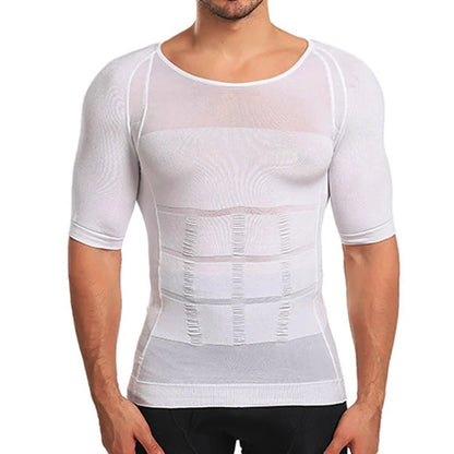 Men’s Slimming Compression Shaper Vest – Posture Support T-Shirt, Body Shaping & Tummy Control, Breathable Quick-Dry Under Shirt for Fitness & Daily Wear