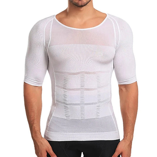 Men’s Slimming Compression Shaper Vest – Posture Support T-Shirt, Body Shaping & Tummy Control, Breathable Quick-Dry Under Shirt for Fitness & Daily Wear
