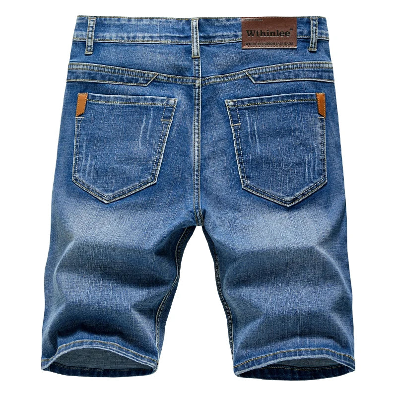 Men’s Slim Fit Stretch Denim Shorts – Classic Summer Business Casual Fashion Shorts