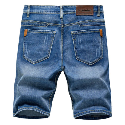 Men’s Slim Fit Stretch Denim Shorts – Classic Summer Business Casual Fashion Shorts