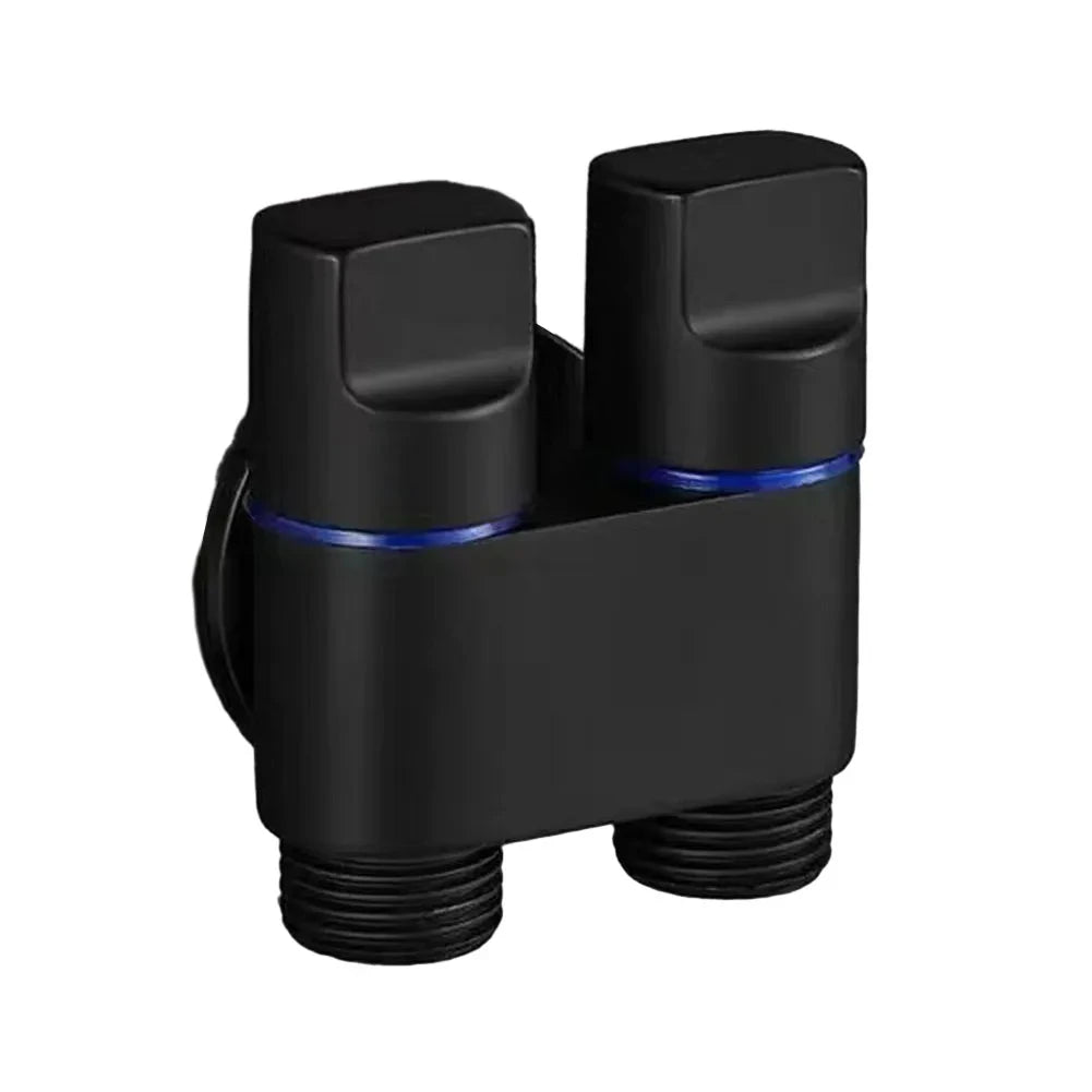Double Control Washing Machine Faucet - Dual Outlet Triangle Valve Water Tap for Toilet and Washing Machine Connection