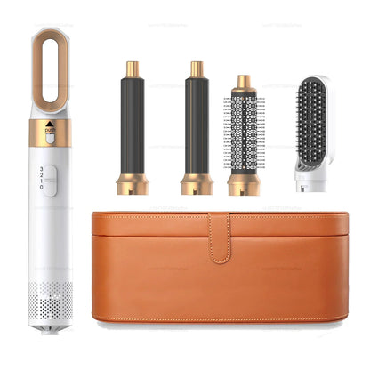 5-in-1 Hair Dryer Comb Set – Professional Hot Air Styler for Curling, Straightening & Volumizing Hair at Home
