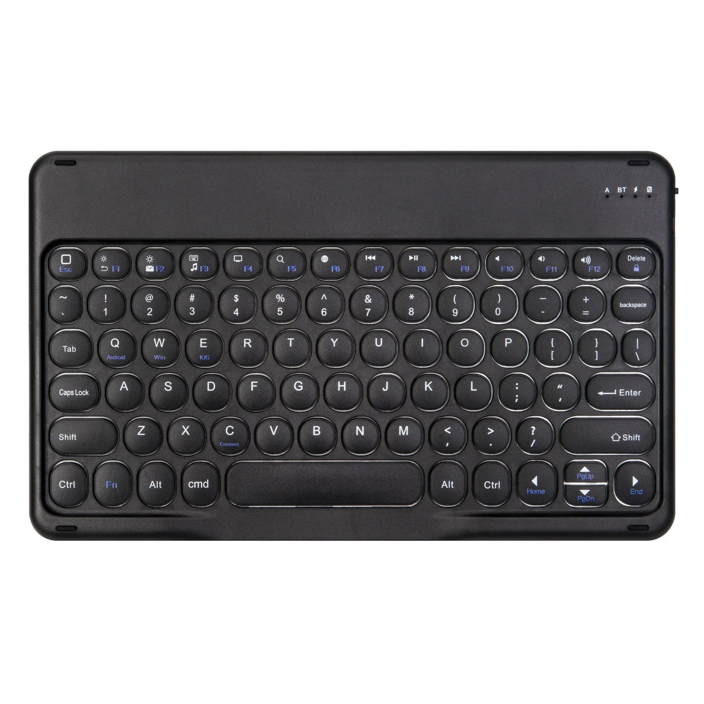 Spanish/English 10-Inch Bluetooth Keyboard – Wireless Rechargeable Universal Keyboard for iPad Air, Pro, Phone, Tablet, Laptop