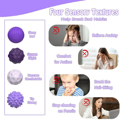Silicone Magnetic Sensory Fidget Balls – Anxiety Relief Worry Stress Toys for Autism, Kids & Adults Calming Sensory Toy