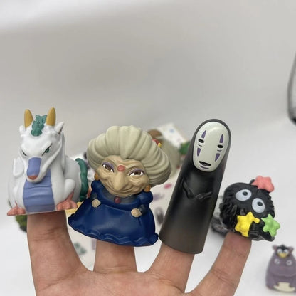 Japanese Anime White Dragon Elf Finger Doll — Faceless Male Coal Ball Decoration, Blind Box Toy for Birthday Gift