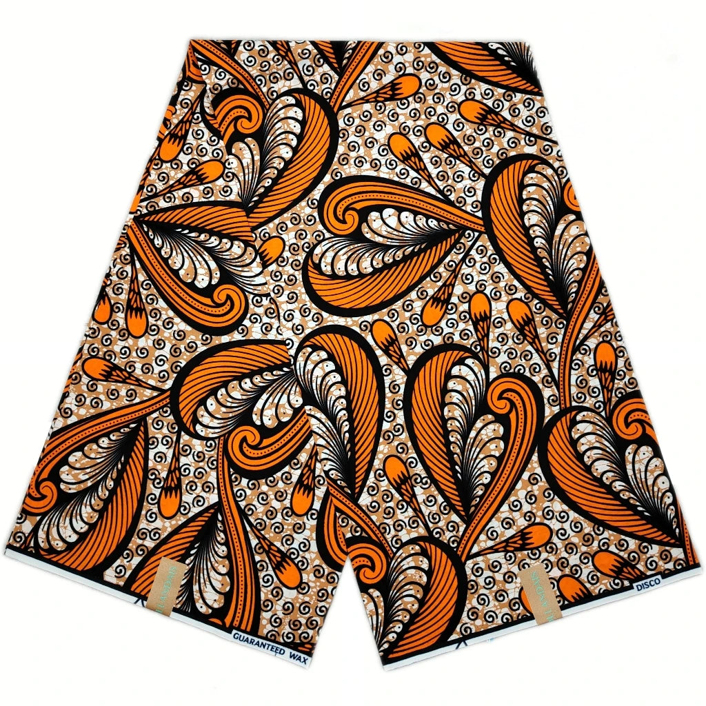 100% Cotton African Ankara Wax Fabric - Soft Real Wax Print for Dresses