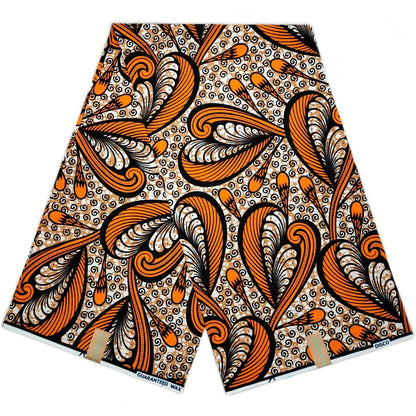 100% Cotton African Ankara Wax Fabric - Soft Real Wax Print for Dresses