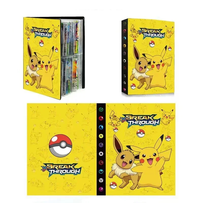 Pokémon Trading Card Binder - 4-Grid Collectible Card Album Holder for Kids and Trading Card Collections