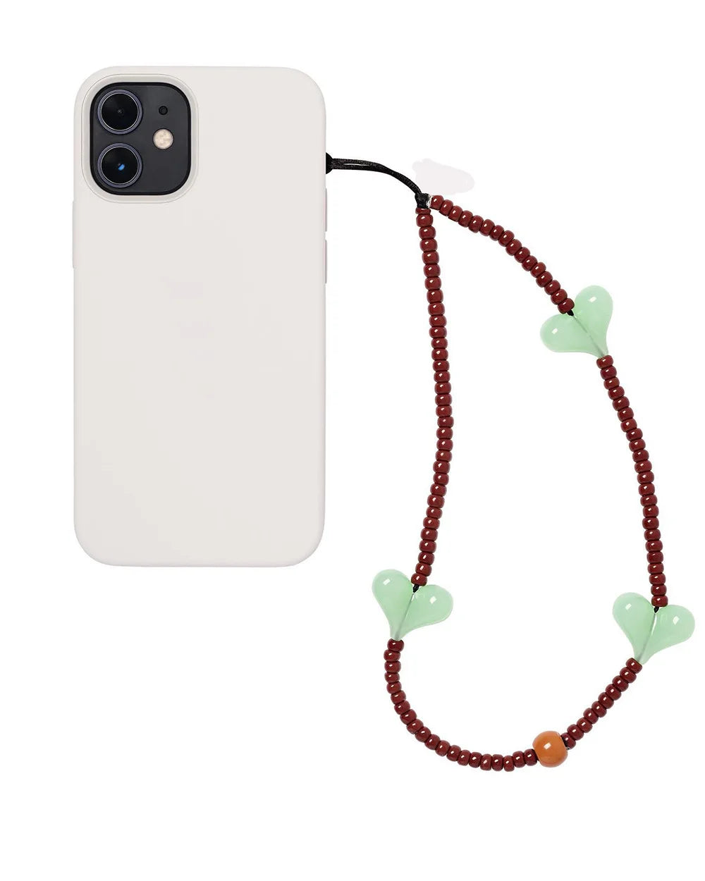 KKBEAD K-Pop Black Matte Bead Phone Charm with Pink Heart Strap –  Phone Chain Lanyard Jewelry Cellphone Accessories for Girls & Fans