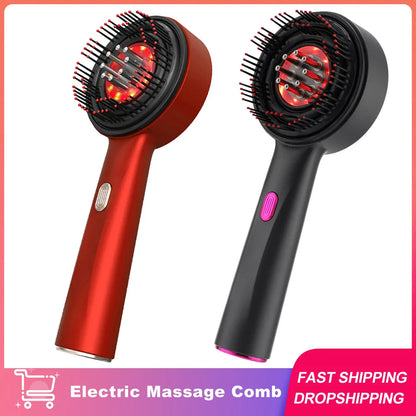 Electric Hair Regrowth Brush – Infrared Light Scalp Massager Comb, Anti-Hair Loss & Acupoint Therapy Scrubber
