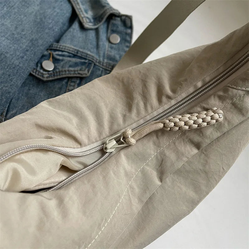 New Nylon Fabric Shoulder Bag – High Capacity Women's Crossbody Messenger Bag, Versatile & Leisure Hobo