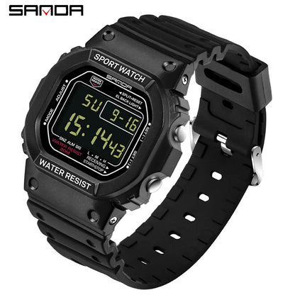 SANDA G-Style LED Digital Sports Watch - Unisex Shockproof Waterproof Military Wristwatch with Stopwatch for Men and Women
