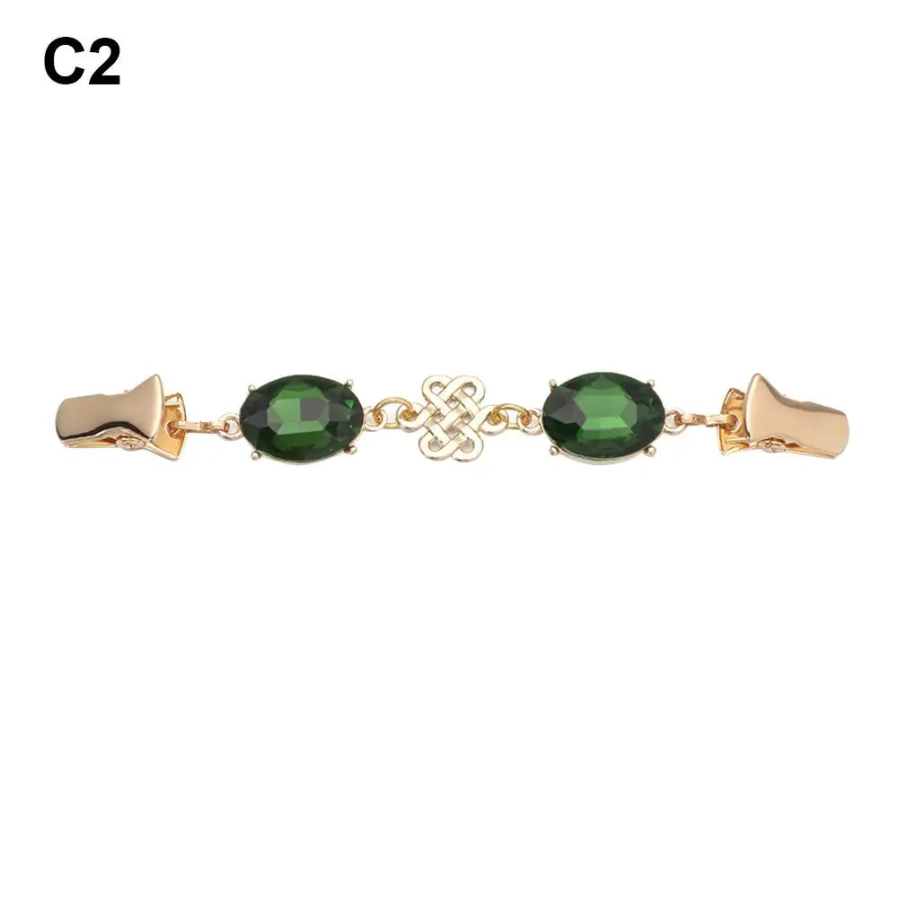 Retro Rhinestone Sweater Shawl Clasp - Antique Flower Duck Mouth Clothing Pin For Cardigans And Shirts