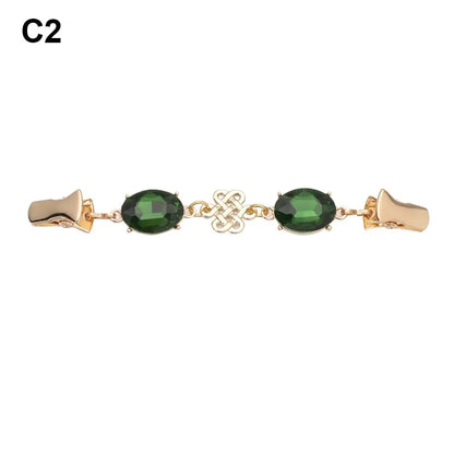 Retro Rhinestone Sweater Shawl Clasp - Antique Flower Duck Mouth Clothing Pin For Cardigans And Shirts