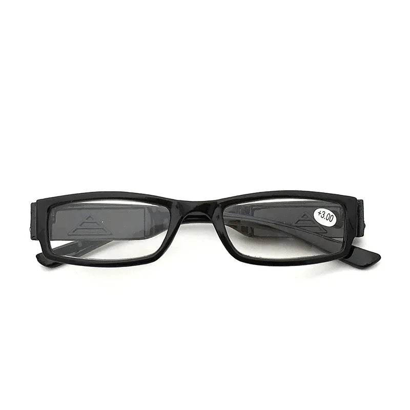 2021 LED Light Reading Glasses – Full Frame Fashion Eyewear for Men & Women, +1.0 to +4.0 Diopters