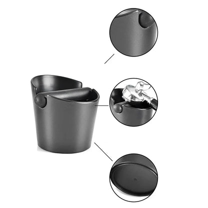 Shock-Absorbent Coffee Knock Box – Anti-Slip Espresso Grind Dump Bin for Barista Coffee Waste
