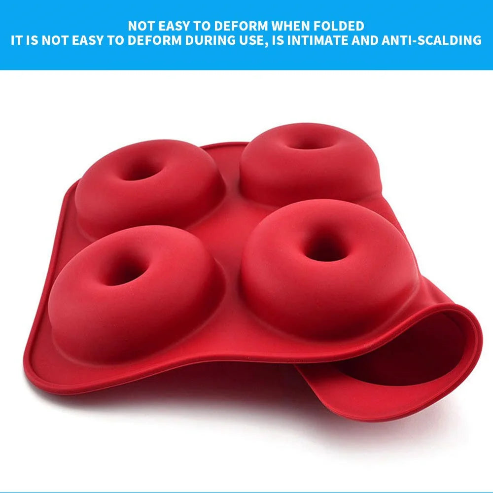 6-Hole Silicone Donut & Bagel Mold – Non-Stick Heat-Resistant Mini Cupcake & Doughnut Baking Pan Tool