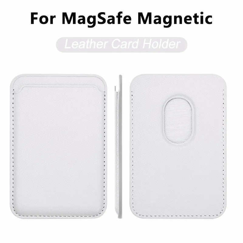 Luxury Magnetic Leather Wallet Case for iPhone 12–16 Pro Max — MagSafe Card Holder Phone Cover