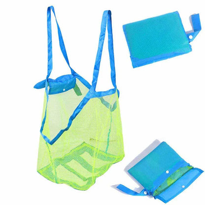 Children's Sand Away Portable Mesh Bag - Kids Bath Toys Storage, Swimming & Large Beach Bag for Towels - Women's Cosmetic Makeup Bag