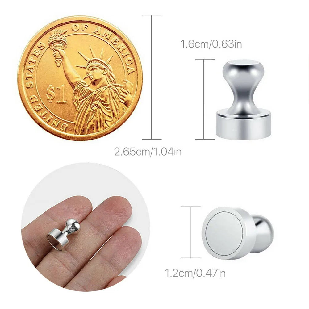 10/20pcs Neodymium Magnetic Pins - Strong Cone Board & Fridge Magnets for Home, Office & Storage