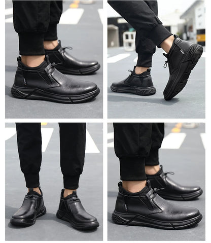Fashion Safety Shoes for Men – Steel Toe Work Boots, Indestructible Puncture-Proof Protective Footwear