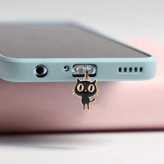 Cute Cat Claw Diamond Phone Dust Plug - Sparkling Charging Port Pendant Accessory for iPhone, Type-C & Android Devices
