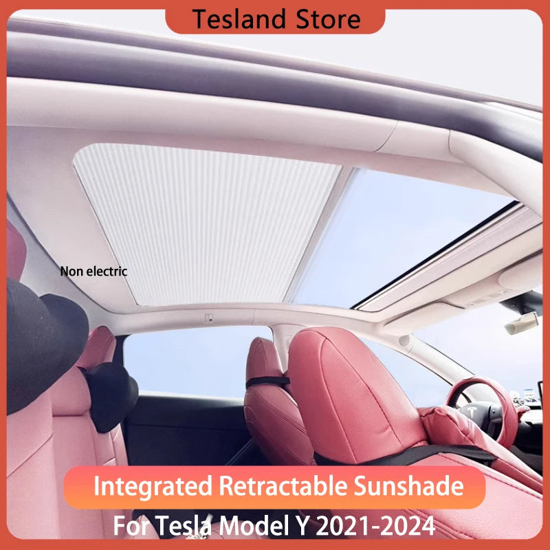 Magnetic Sunshade for Tesla Model Y 2022–2024 – Front & Rear Glass Roof Skylight Sunroof Accessory