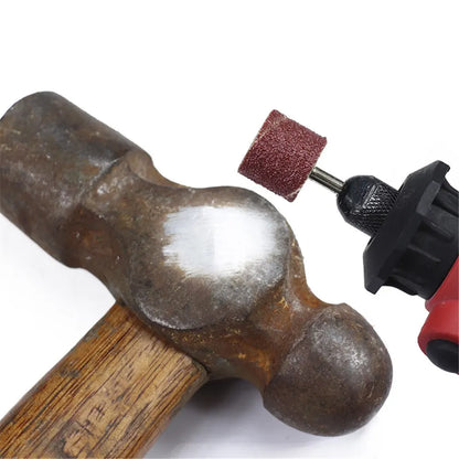 Rotary Tools 102pcs Set: 120 Sanding Bands with 6.35mm Mandrels - Nail Electric Drill Machine Grinding Sand Ring Bit
