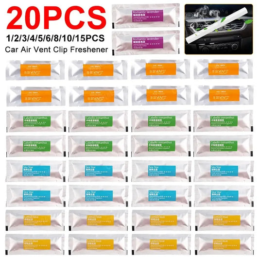 Car Air Vent Clip Freshener – Osmanthus & Lemon Aroma Sticks, Cologne Refills for Car Air Freshener Supplement