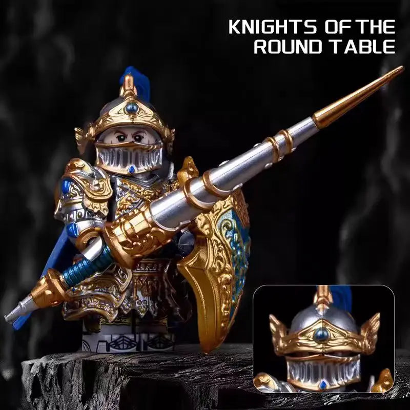 Lich King Medieval Round Table Knights Building Block Set – Sir Kay & Gaheris Anime Action Figure Collectible Toy