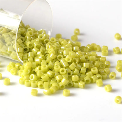 Miyuki Delica 11/0 Seed Beads - Glazed Luster Glass Beads for DIY Jewelry Making