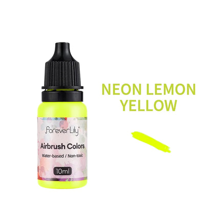 12pcs Airbrush Nail Ink Paint Set – Colorful Nail Polish for Spray Gun, Stencil & Hollow Pattern Art Tools