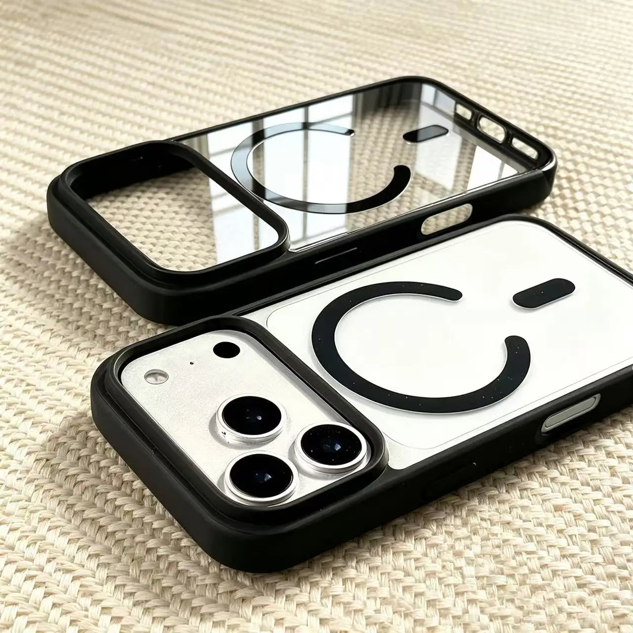 MagSafe Clear Phone Case - Transparent Acrylic Wireless Charging Cover for iPhone 12-17 Pro Max, Plus & Air