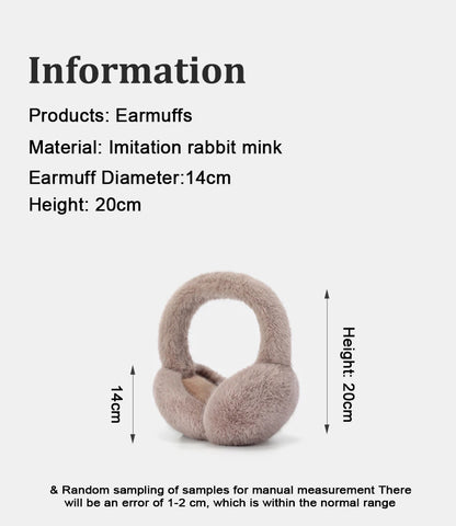 Maikun Thermal Earmuffs for Autumn & Winter - Thickened Cycling Ear Bags Imitation Rabbit Marten Ear Warmers