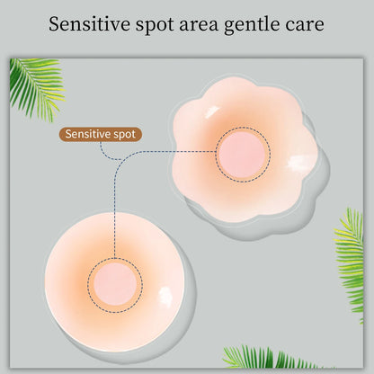 Reusable Silicone Nipple Covers - Invisible Strapless Breast Petals and Adhesive Bra Lift Pads for Women