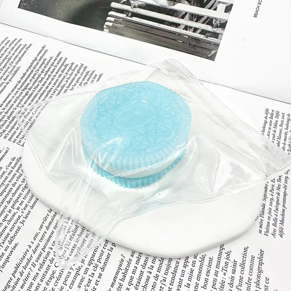 Soft Taba Squishy Handmade Cookie Fidget Toy – Sensory Stress Relief Squishy for Kids & Adults, Anxiety Relaxation Squeeze Toy Holiday Gift