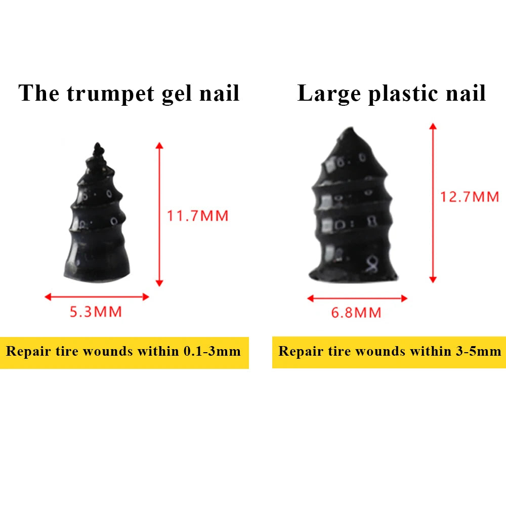 10/30PCS Car & Motorcycle Tyre Repair Nail Set – Universal Rubber Puncture Repair Tool for Truck, Scooter & Bike Tires